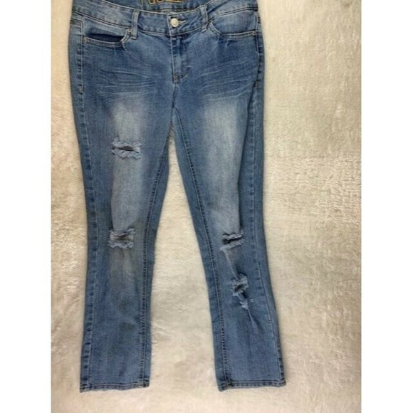 Rue 21 Size 7/8 Womens Jeans Medium Wash Stretch Skinny Ankle Low Rise D… - Picture 1 of 5